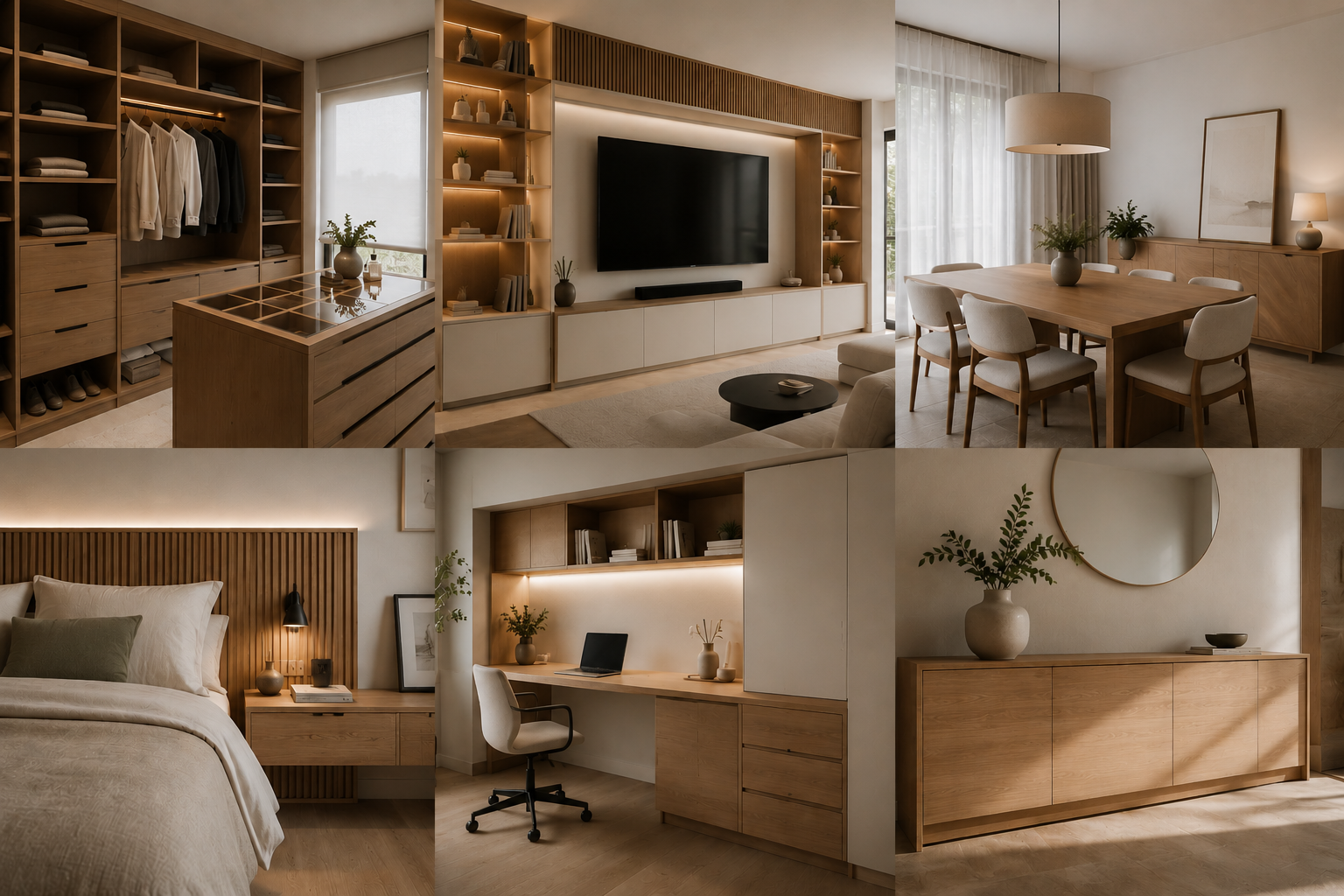 Interior con muebles a medida Drav